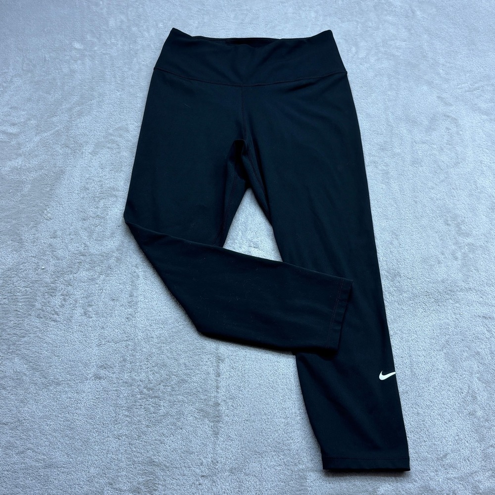 Nike Dri-FIT Leggings Women's S Black Cropped Activewear Tights Workout Yoga Run